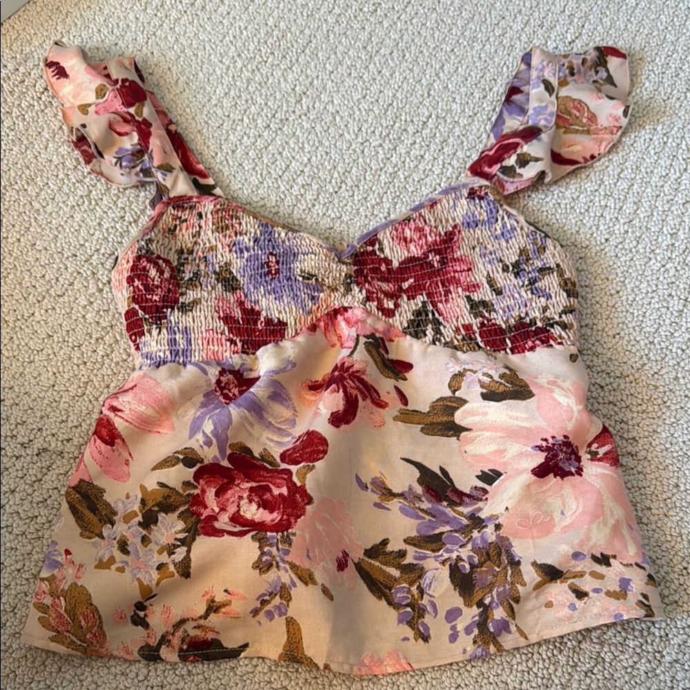 B-O-G Collective Floral Smocked Women's Top